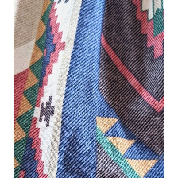 Square Dance Women's Prairie Skirt 4 Tiered Midi Navajo Style Cotton Medium USA - Picture 8 of 8